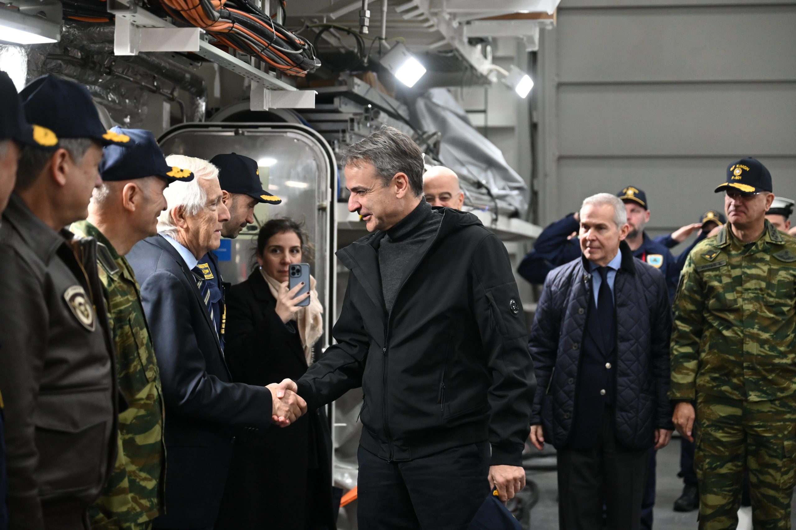 ΥΠΟΔΟΧΗ ΤΗΣ ΦΡΕΓΑΤΑΣ BELHARRA "ΚΙΜΩΝ"  (ΥΠΕΘΑ/ΔΝΣΗ ΕΝΗΜΕΡΩΣΗΣ/EUROKINISSI)