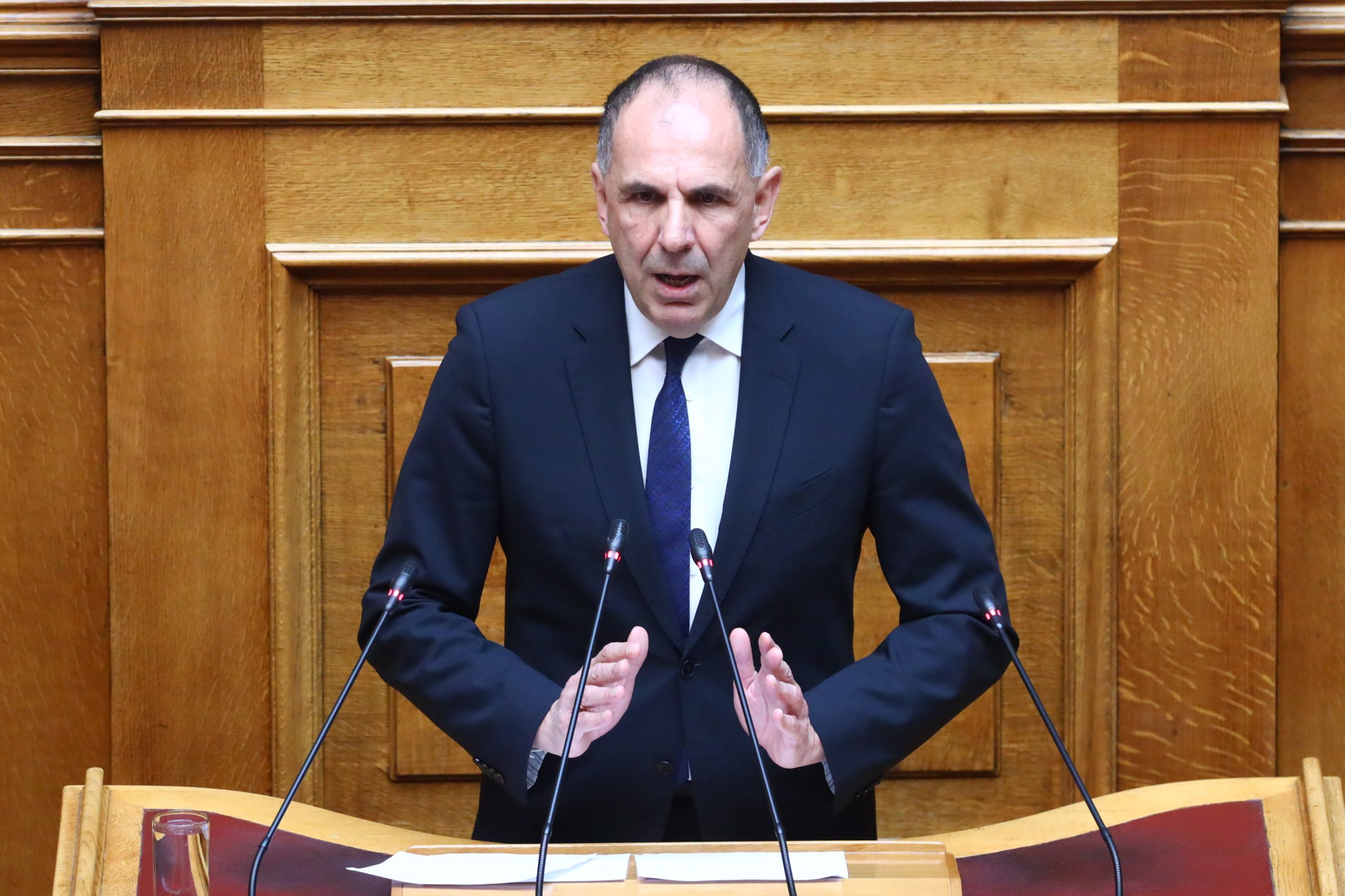 [383777] ΣΥΖΗΤΗΣΗ ΣΤΗΝ ΟΛΟΜΕΛΕΙΑ ΤΗΣ ΒΟΥΛΗΣ ΕΠΕΡΩΤΗΣΗΣ ΑΡΜΟΔΙΟΤΗΤΑΣ ΥΠΟΥΡΕΓΙΟΥ ΕΞΩΤΕΡΙΚΩΝ  (ΓΙΑΝΝΗΣ ΠΑΝΑΓΟΠΟΥΛΟΣ/EUROKINISSI)