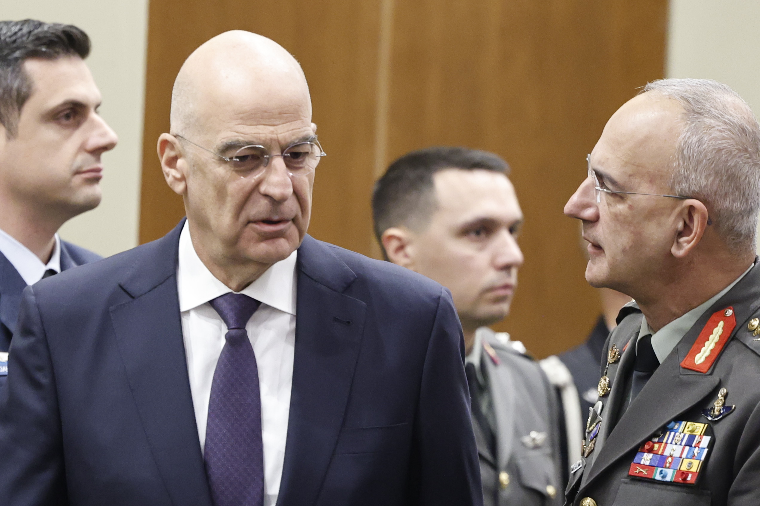 [383903] ΣΥΝΑΝΤΗΣΗ ΤΟΥ ΥΠΟΥΡΓΟΥ ΕΘΝΙΚΗΣ ΑΜΥΝΑΣ ΝΙΚΟΥ ΔΕΝΔΙΑ ΜΕ ΤΟΝ ΥΠΟΥΡΓΟ ΑΜΥΝΑΣ ΤΟΥ ΙΣΡΑΗΛ ISRAEL KATZ  (ΓΙΩΡΓΟΣ ΚΟΝΤΑΡΙΝΗΣ/EUROKINISSI)