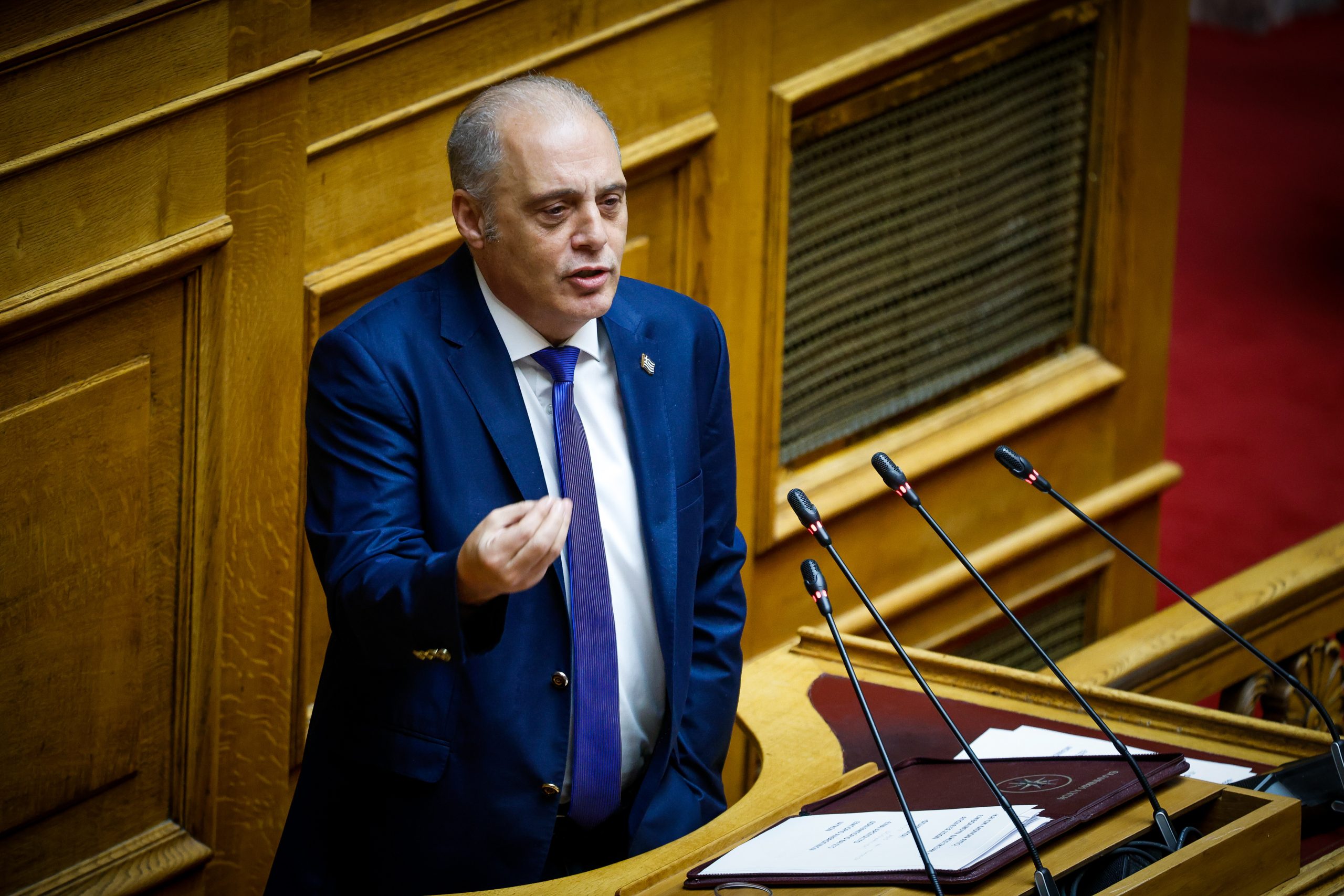 ΚΥΡΙΑΚΟΣ ΒΕΛΟΠΟΥΛΟΣ ΕΛΛΝΙΚΗ ΛΥΣΗ  ΣΥΖΗΤΗΣΗ ΣΤΗΝ ΟΛΟΜΕΛΕΙΑ ΤΗΣ ΒΟΥΛΗΣ ΝΟΜΟΣΧΕΔΙΟΥ ΤΟΥ ΥΠΟΥΡΓΕΙΟΥ ΜΕΤΑΝΑΣΤΕΥΣΗΣ ΚΑΙ ΑΣΥΛΟΥ  (ΓΙΩΡΓΟΣ ΚΟΝΤΑΡΙΝΗΣ/EUROKINISSI)