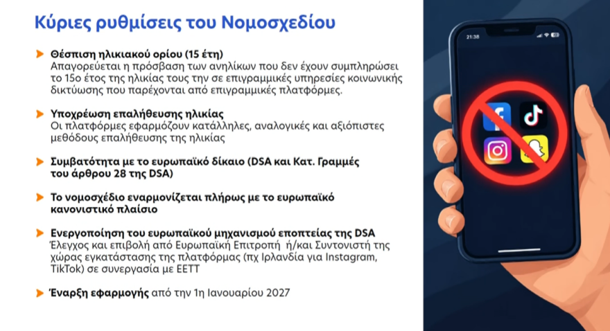 Από 1η Ιανουαρίου ο κόφτης στα social media για παιδιά κάτω των 15 ετών, πώς θα λειτουργεί, live η παρουσίαση